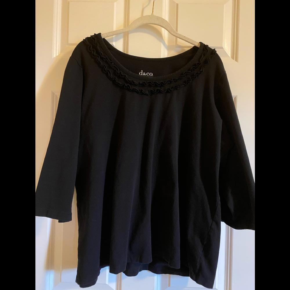 D & co. Black tee.